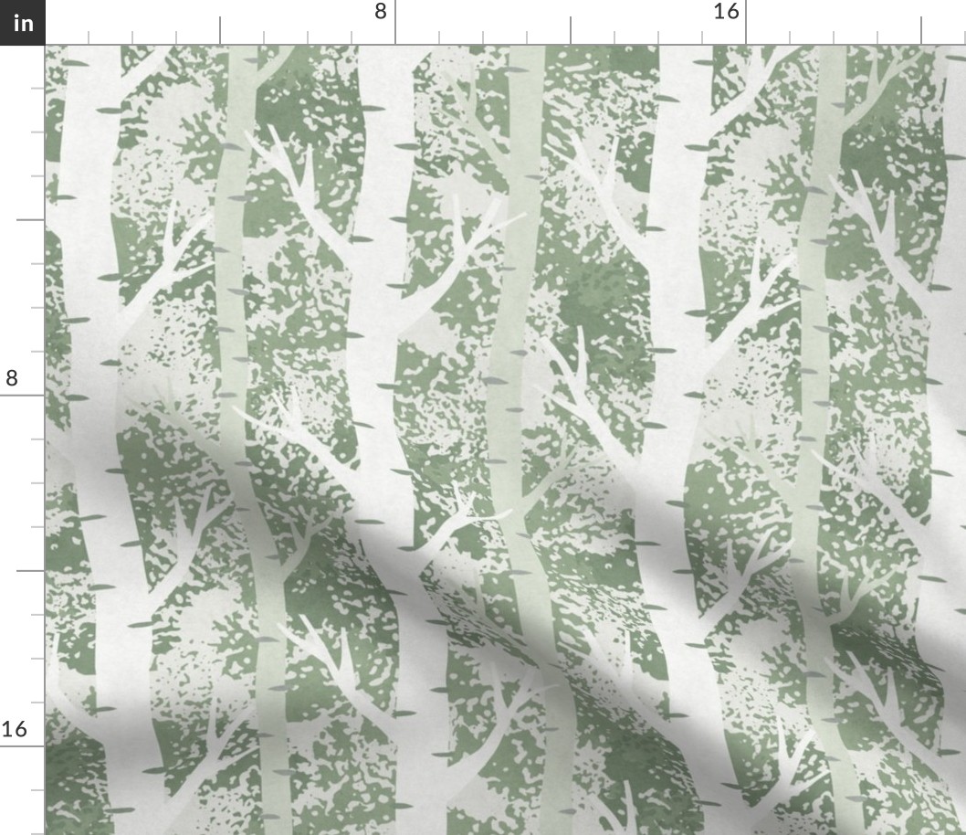 Silver Birch - Sage - Medium  Scale