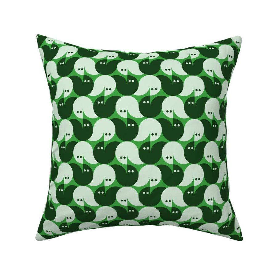 Geometric Pattern: Quarter Circle Fox: Emerald Dark