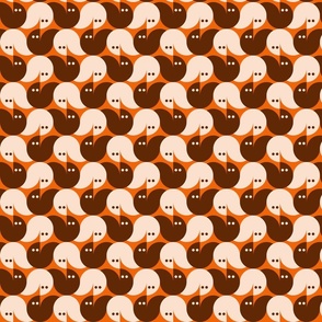 Geometric Pattern: Quarter Circle Fox: Tangerine Dark