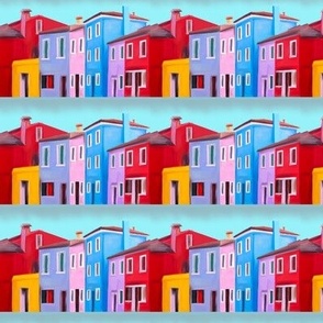 Burano Venice buildings 