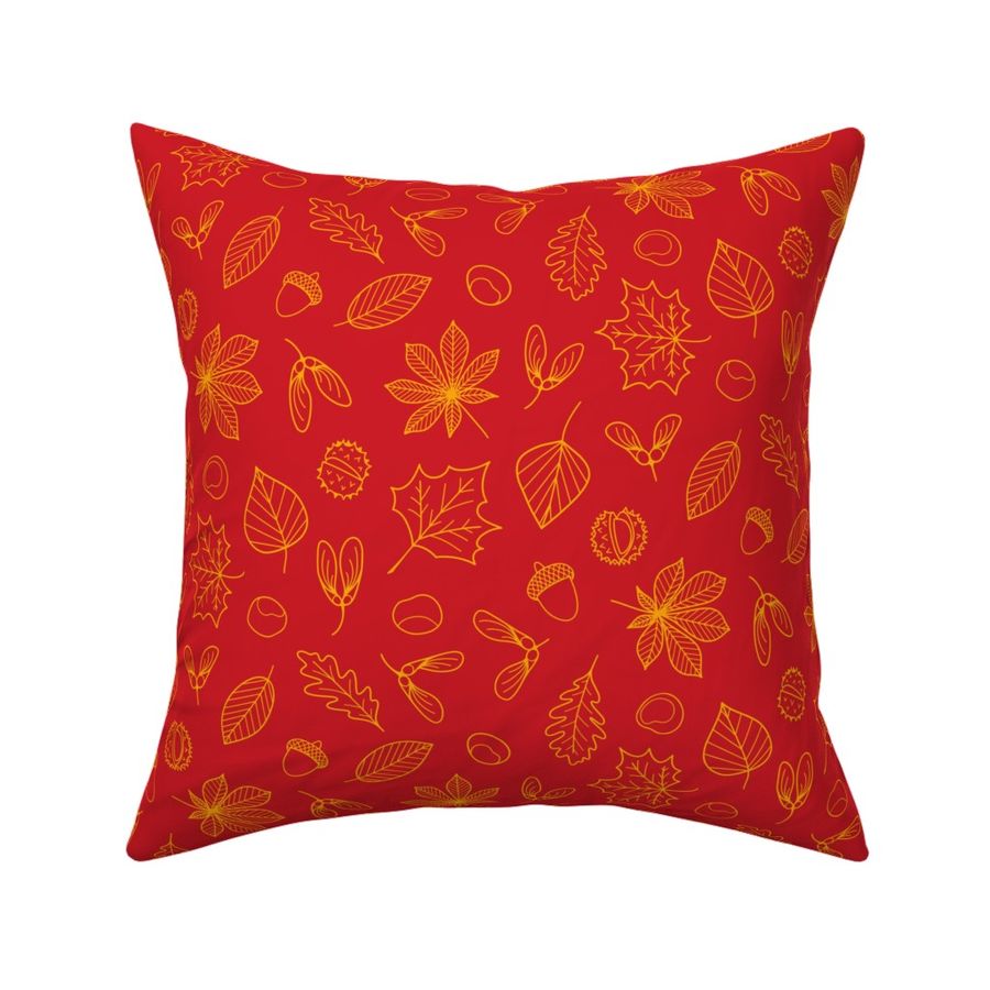 Autumn Leaves - MEDIUM - Orange Red