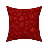 Autumn Leaves - MEDIUM - Deep Red