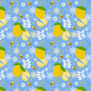 Lemons / bees / blue