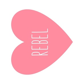 love heart fq rotated rebel pretty pink