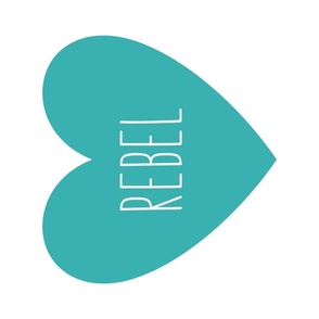 love heart fq rotated rebel teal