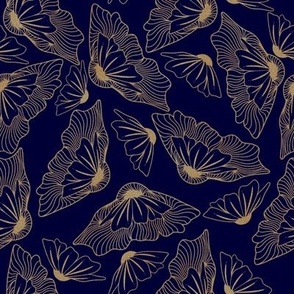 Deco Daisy - Gold & Navy