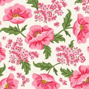 Pretty Posies - Vintage Floral Pink Regular Scale