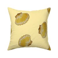 Summer Shells on Yellow