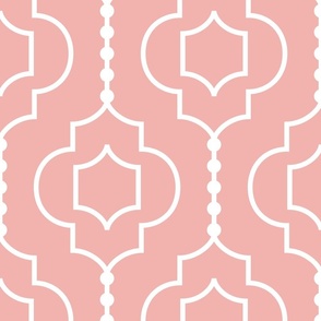 french quatrefoil JUMBO blossom pink