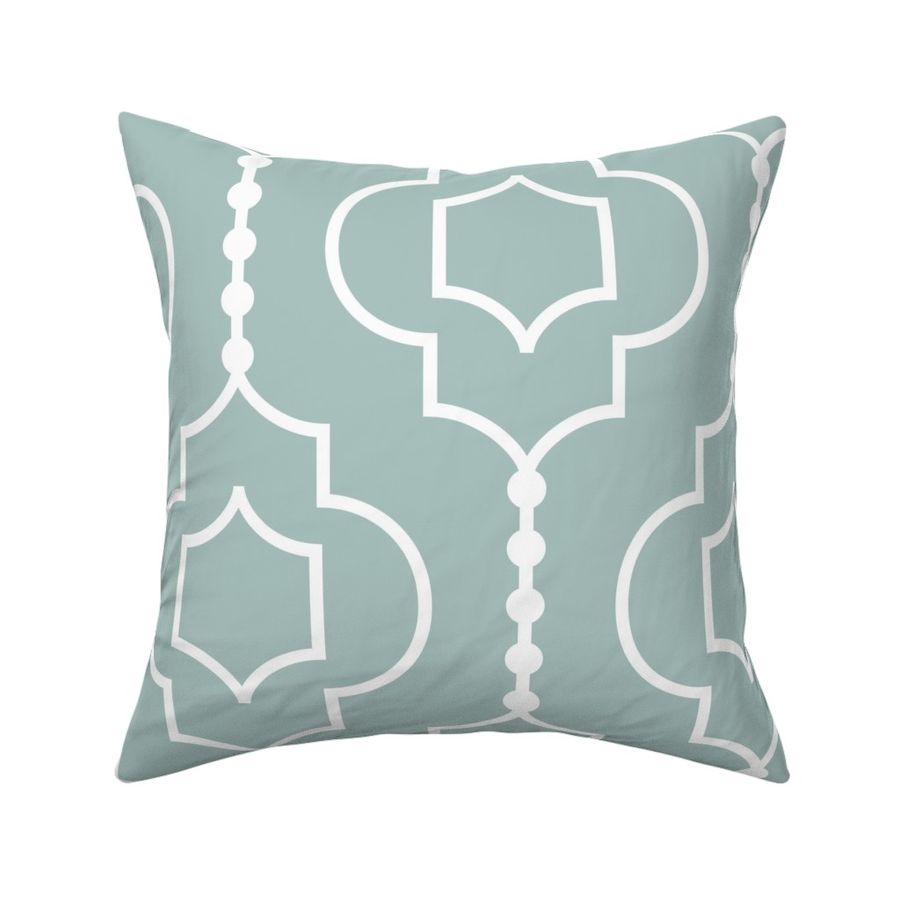 french quatrefoil JUMBO harbor gray