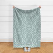 french quatrefoil JUMBO harbor gray