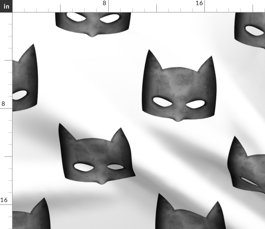 Batman mask Watercolor. Bat superhero mask black on White