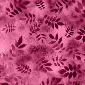 Dark Wisteria Leaves Bubblegum Pink Shades Salt Texture