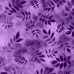 Dark Wisteria Leaves Purple Shades Salt Texture