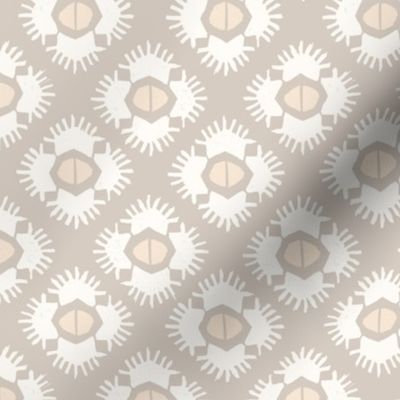 briar block print organic geometric neutral beige L