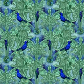 Blue Bird Nouveau Dreamscape