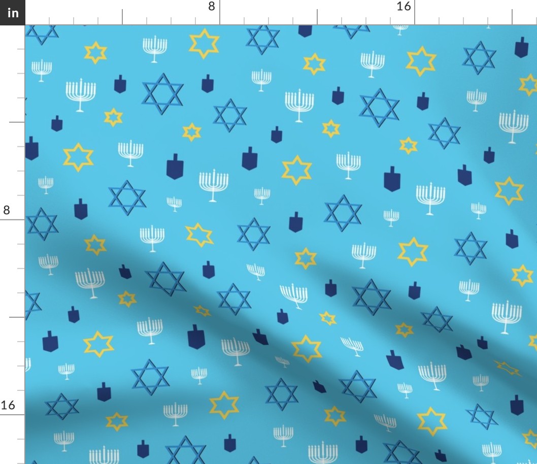 Hanukkah2019_symbols_light_blue_scattered_seaml_stock