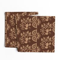 Renaissance damask 1010 dark copper-brown