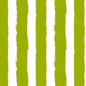 Green and white grotesque stripes 