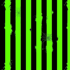 Scary black and lime green stipes 