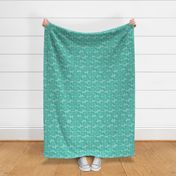 snail simple teal turquoise monochrome 24 inch
