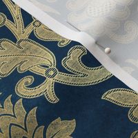 blue and gold damask 7