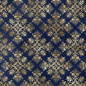 blue and gold damask 3