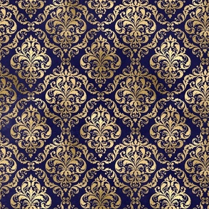 blue and gold damask 2