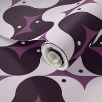 Geometric Pattern: Quarter Circle Raven: Aubergine Dark