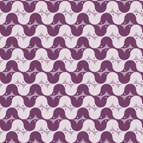 Geometric Pattern: Quarter Circle Raven: Aubergine Light