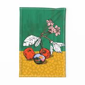Wall hanging + Tea Towel: Unexspected  Super fruit – Cherry 