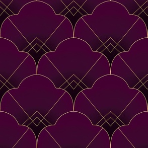 rich purple ombre deco fan