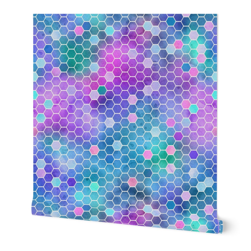 honeycomb pink and blue