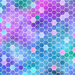 honeycomb pink and blue