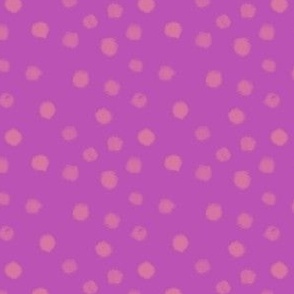 painted dots // pink on purple