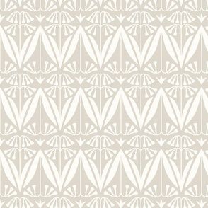 Art Deco Bluebells - Beige