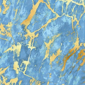 pale blue and gold marble