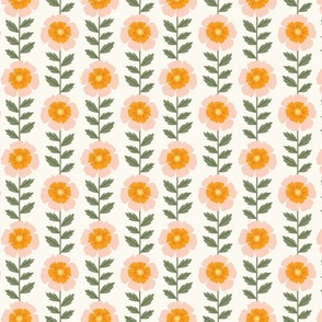 Retro Flower - Orange