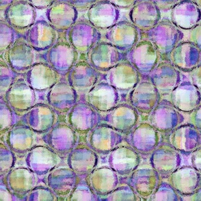 Green blue purple abstract dots