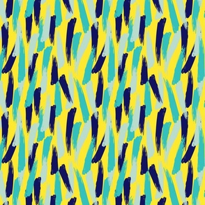 Navy and teal brush strokes - Medium scale