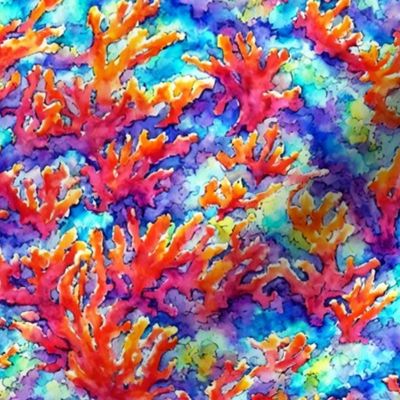 Coral Reef Bright Tropical Medium 