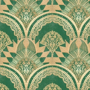 Art Deco All That Jazz Lounge Wallpaper 2 (Green)