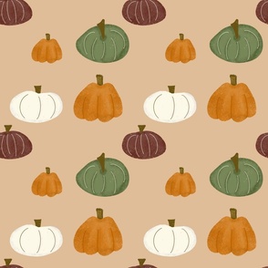 Fall Autumn// Cute Pumpkins//Orange Peach