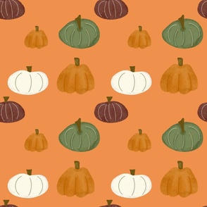  Fall Autumn// Cute Pumpkins// Orange 