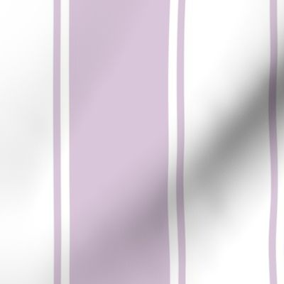 Lilac Large French  Awning Stripe 