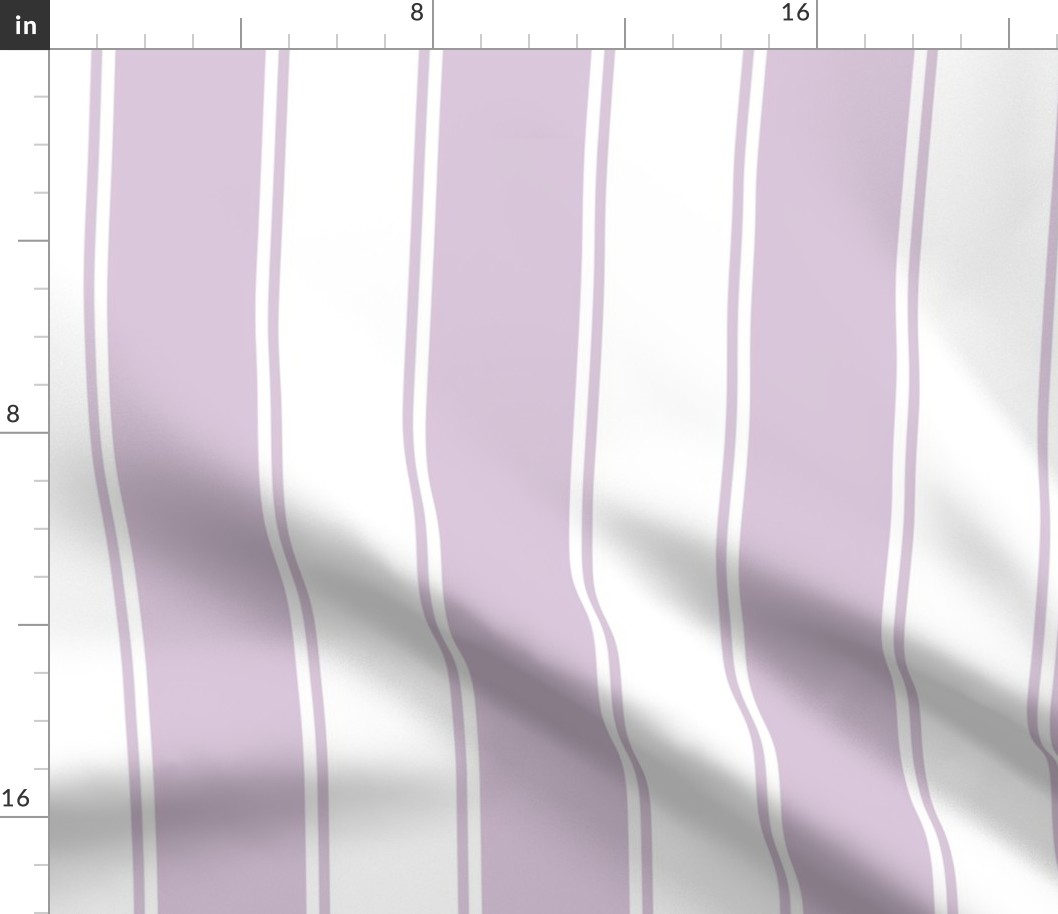 Lilac Large French  Awning Stripe 