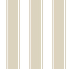 MAnchester Tan Large French  Awning Stripe 