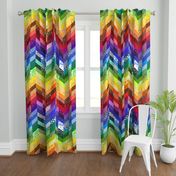 rainbow chevron cheater quilt