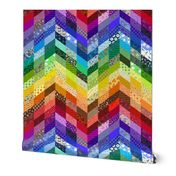 rainbow chevron cheater quilt