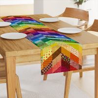 rainbow chevron cheater quilt